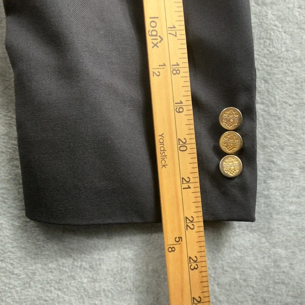 Botany 500 Suit Mens 42 Navy Blue Gold Button Sport Coat Made in USA